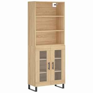 Skříň highboard dub sonoma 69,5 x 34 x 180 cm kompozitní dřevo - obrázek 2