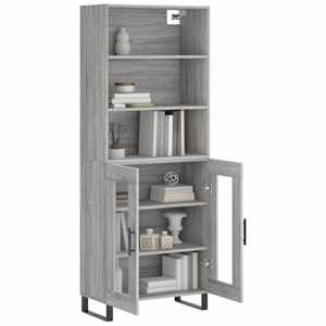 Skříň highboard šedá sonoma 69,5 x 34 x 180 cm kompozitní dřevo - obrázek 3