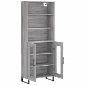 Skříň highboard šedá sonoma 69,5 x 34 x 180 cm kompozitní dřevo - obrázek 4
