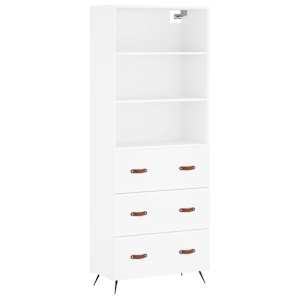 Skříň highboard bílá 69,5 x 34 x 180 cm kompozitní dřevo - obrázek 2