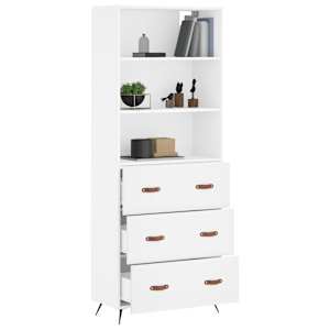 Skříň highboard bílá 69,5 x 34 x 180 cm kompozitní dřevo - obrázek 3