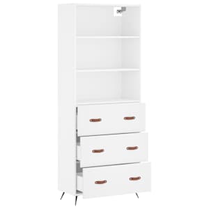 Skříň highboard bílá 69,5 x 34 x 180 cm kompozitní dřevo - obrázek 4