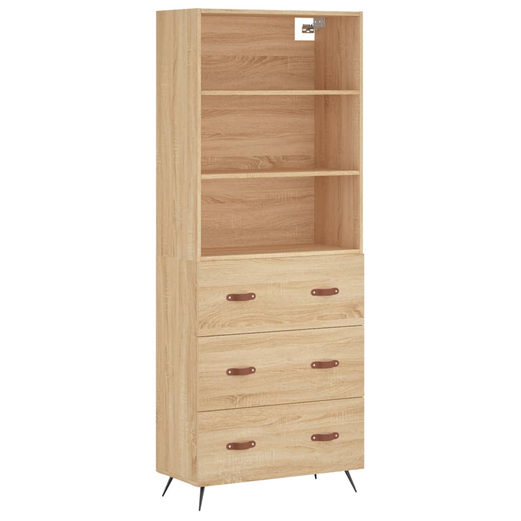 vidaXL Skříň highboard dub sonoma 69,5 x 34 x 180 cm kompozitní dřevo