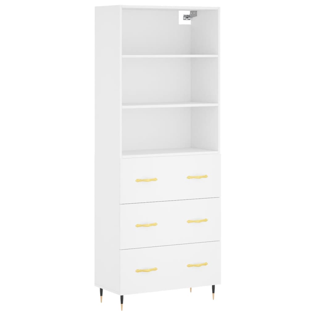 vidaXL Skříň highboard bílá 69,5 x 34 x 180 cm kompozitní dřevo