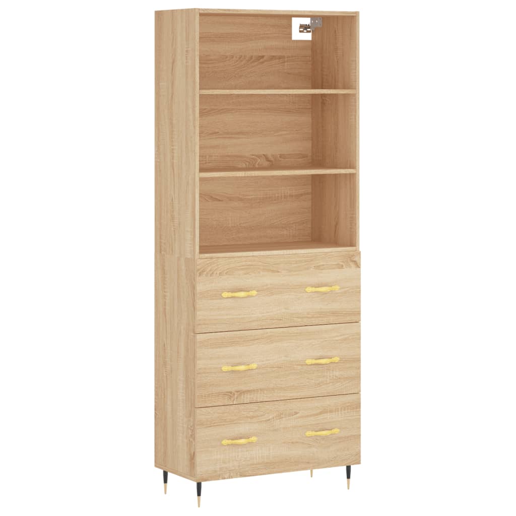 vidaXL Skříň highboard dub sonoma 69,5 x 34 x 180 cm kompozitní dřevo