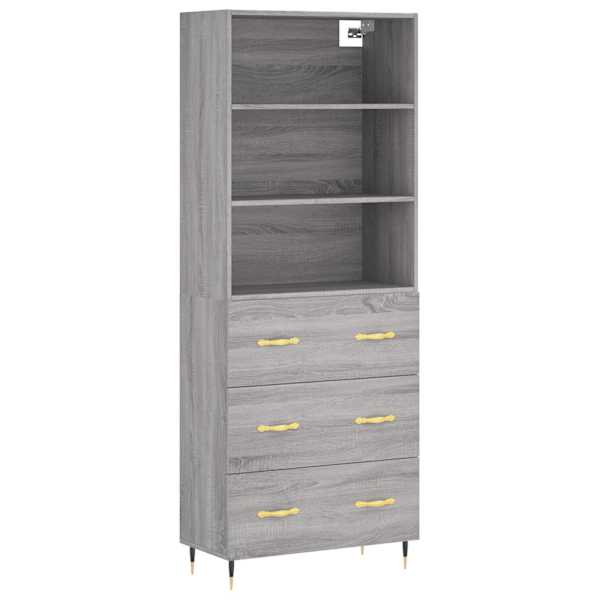 vidaXL k&otilde;rge kapp, hall Sonoma tamm, 69,5 x 34 x 180 cm, tehispuit
