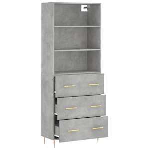 Skříň highboard betonově šedá 69,5x34x180 cm kompozitní dřevo - obrázek 4