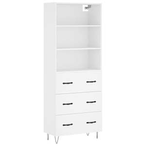 Skříň highboard bílá 69,5 x 34 x 180 cm kompozitní dřevo - obrázek 2