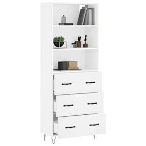 Skříň highboard bílá 69,5 x 34 x 180 cm kompozitní dřevo - obrázek 3