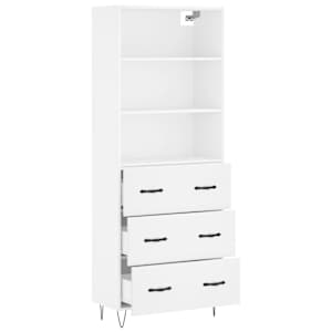 Skříň highboard bílá 69,5 x 34 x 180 cm kompozitní dřevo - obrázek 4
