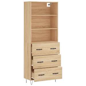 Skříň highboard dub sonoma 69,5 x 34 x 180 cm kompozitní dřevo - obrázek 4