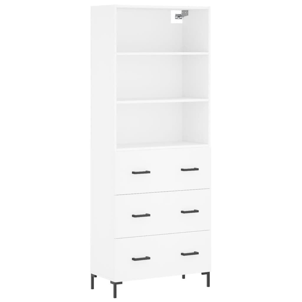 vidaXL Skříň highboard bílá 69,5 x 34 x 180 cm kompozitní dřevo