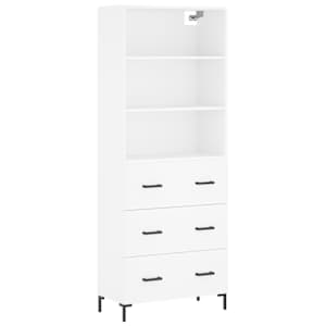 Skříň highboard bílá 69,5 x 34 x 180 cm kompozitní dřevo - obrázek 2