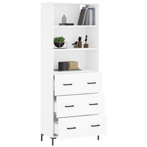 Skříň highboard bílá 69,5 x 34 x 180 cm kompozitní dřevo - obrázek 3