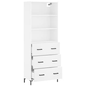 Skříň highboard bílá 69,5 x 34 x 180 cm kompozitní dřevo - obrázek 4