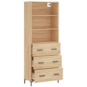 Skříň highboard dub sonoma 69,5 x 34 x 180 cm kompozitní dřevo - obrázek 4