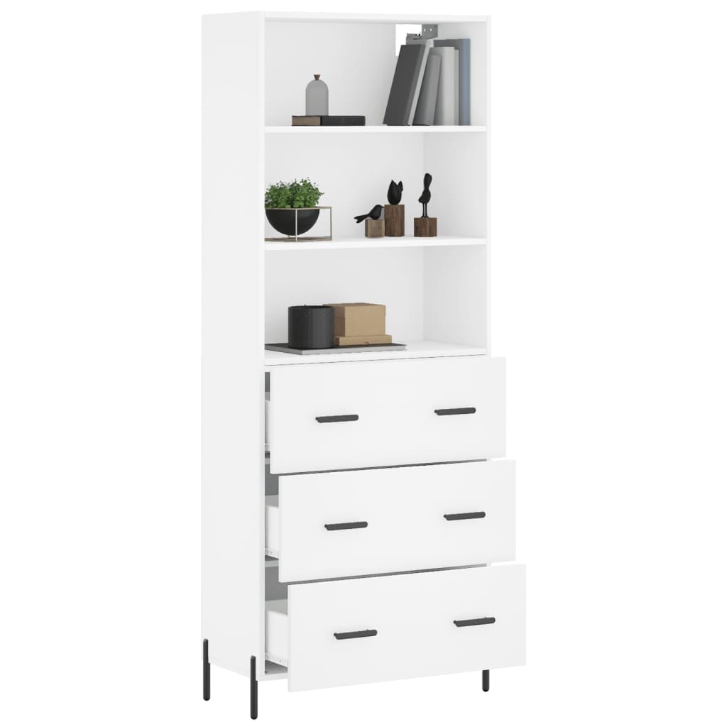 Thumbnail - vidaXL Highboard Weiß 69,5x34x180 cm Holzwerkstoff