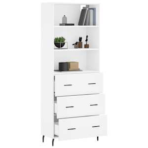 Skříň highboard bílá 69,5 x 34 x 180 cm kompozitní dřevo - obrázek 3
