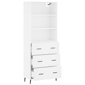 Skříň highboard bílá 69,5 x 34 x 180 cm kompozitní dřevo - obrázek 4