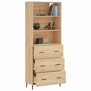 Skříň highboard dub sonoma 69,5 x 34 x 180 cm kompozitní dřevo - obrázek 3