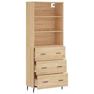 Skříň highboard dub sonoma 69,5 x 34 x 180 cm kompozitní dřevo - obrázek 4