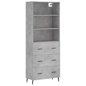 Skříň highboard betonově šedá 69,5x34x180 cm kompozitní dřevo - obrázek 2