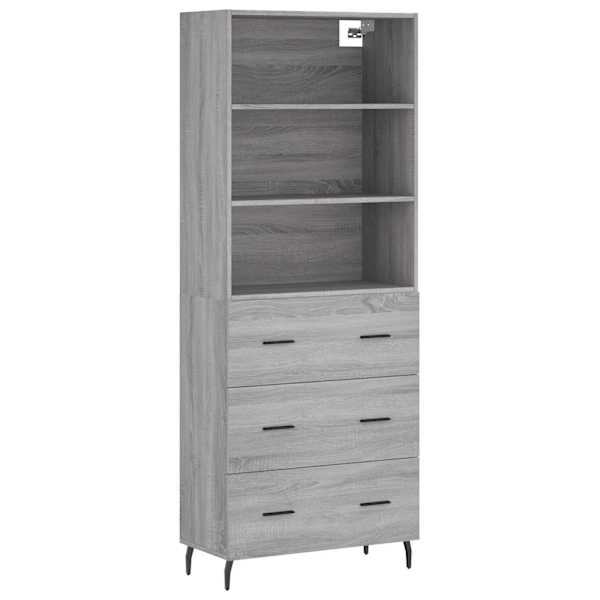 vidaXL k&otilde;rge kapp, hall Sonoma tamm, 69,5 x 34 x 180 cm, tehispuit