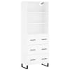 vidaXL k&otilde;rge kapp, valge, 69,5 x 34 x 180 cm, tehispuit