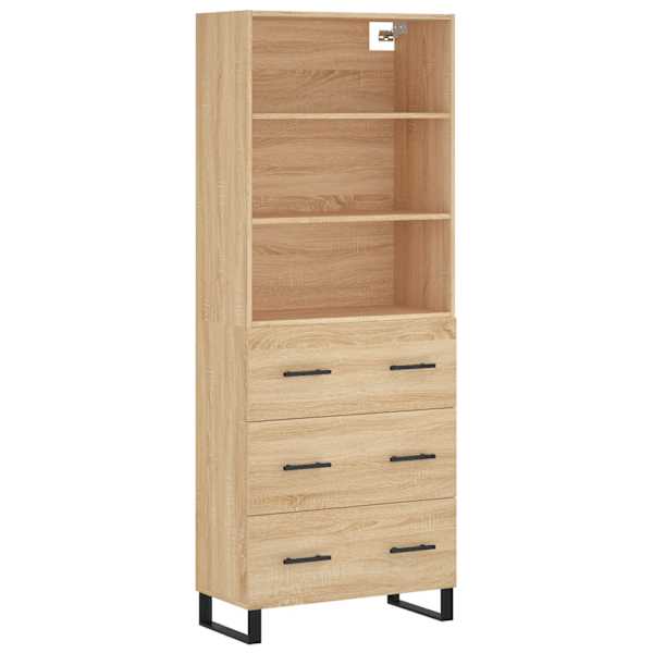 vidaXL k&otilde;rge kapp, Sonoma tamm, 69,5 x 34 x 180 cm, tehispuit