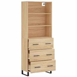Skříň highboard dub sonoma 69,5 x 34 x 180 cm kompozitní dřevo - obrázek 4