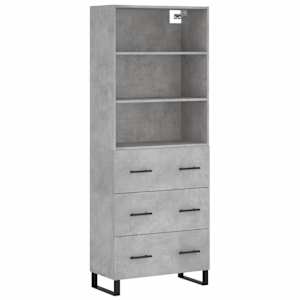 Skříň highboard betonově šedá 69,5x34x180 cm kompozitní dřevo - obrázek 2
