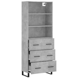 Skříň highboard betonově šedá 69,5x34x180 cm kompozitní dřevo - obrázek 4