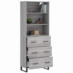 Skříň highboard šedá sonoma 69,5 x 34 x 180 cm kompozitní dřevo - obrázek 3