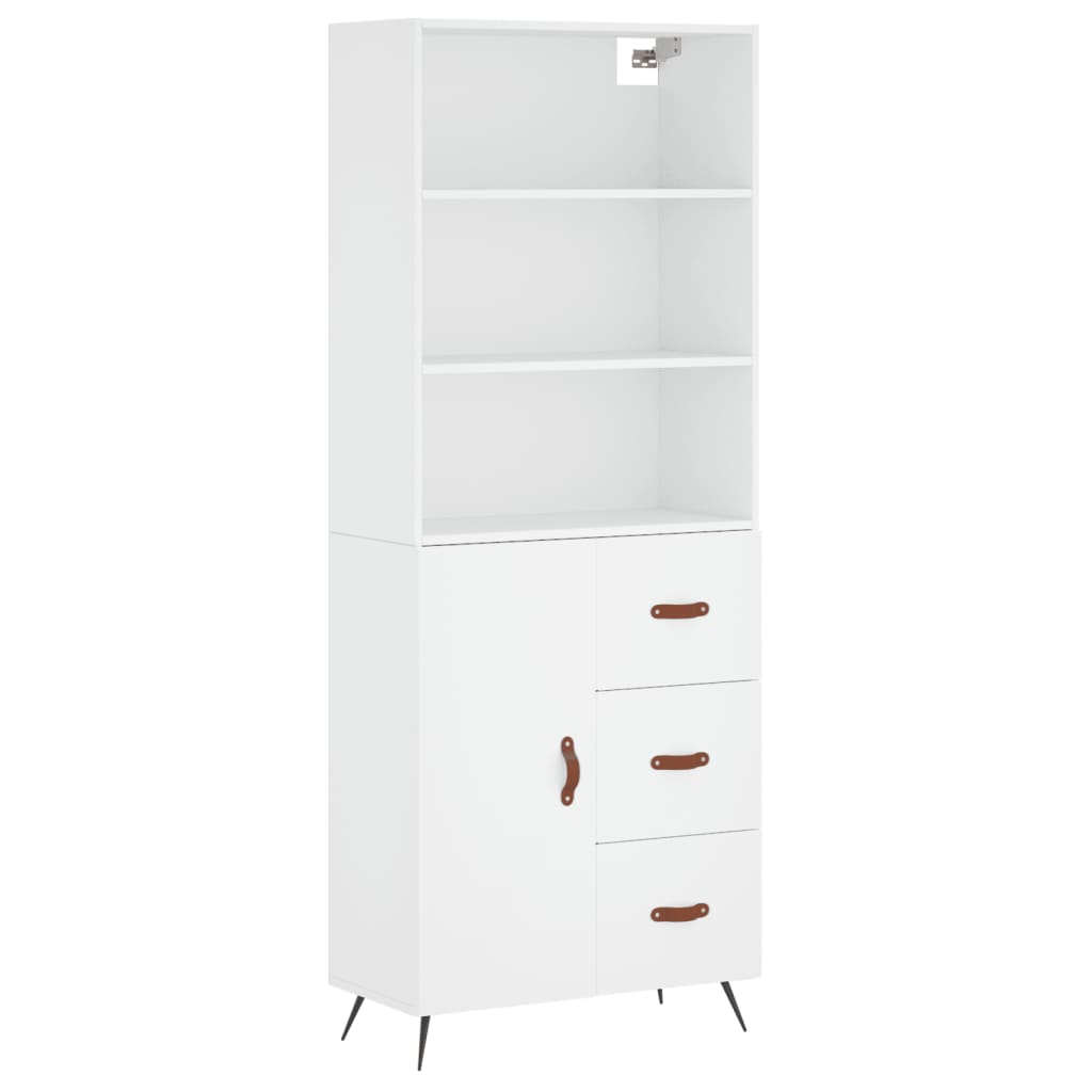 vidaXL Skříň highboard bílá 69,5 x 34 x 180 cm kompozitní dřevo