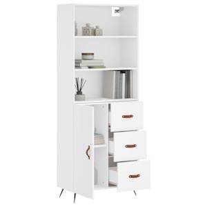 Skříň highboard bílá 69,5 x 34 x 180 cm kompozitní dřevo - obrázek 12