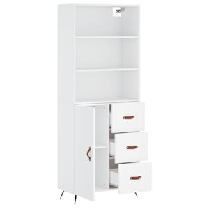 Skříň highboard bílá 69,5 x 34 x 180 cm kompozitní dřevo - obrázek 3