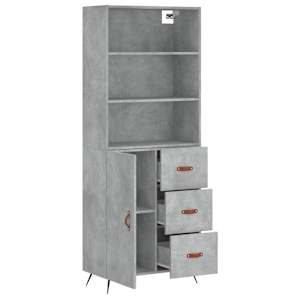 Skříň highboard betonově šedá 69,5x34x180 cm kompozitní dřevo - obrázek 4
