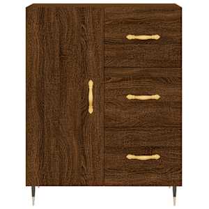Skříň highboard hnědý dub 69,5 x 34 x 180 cm kompozitní dřevo - obrázek 8
