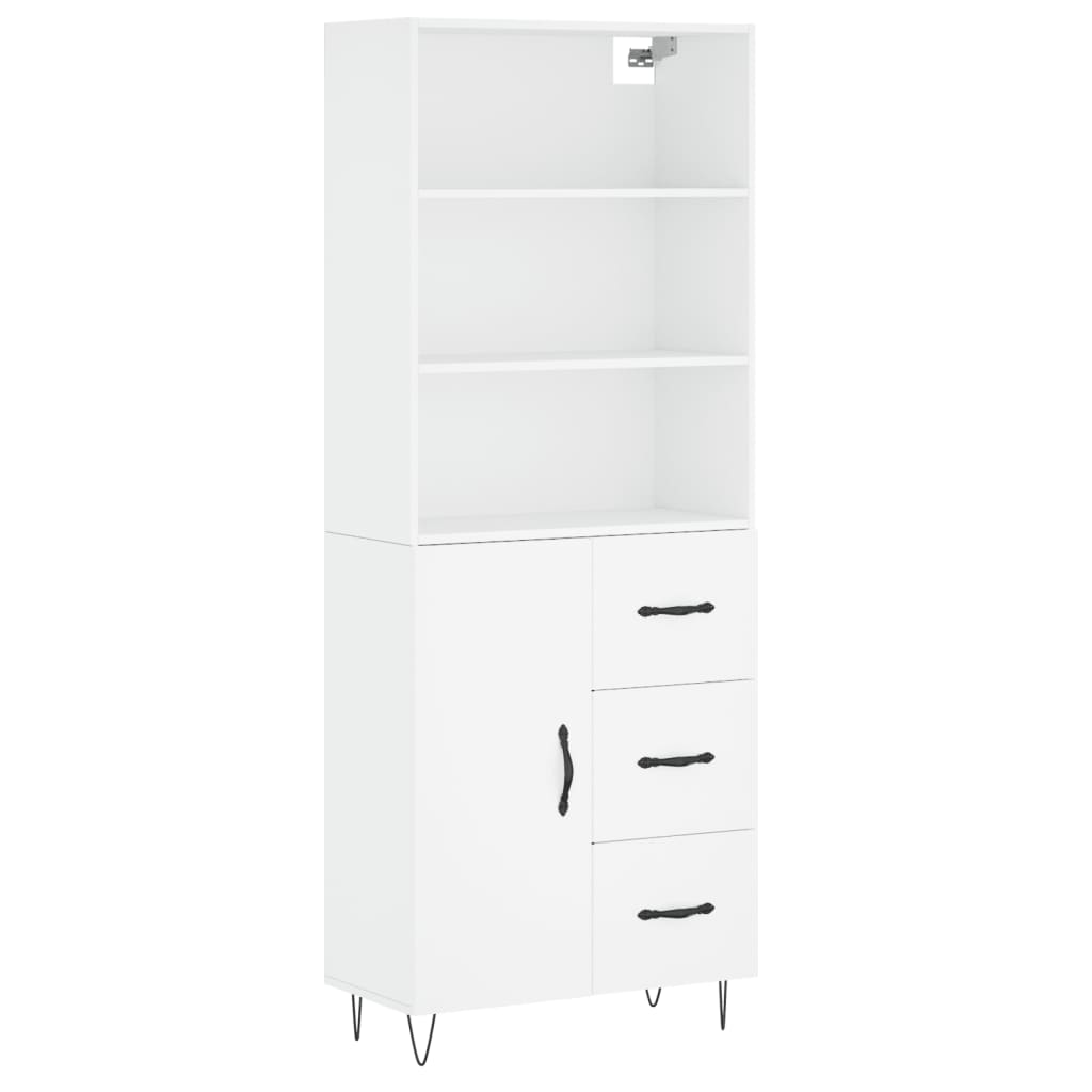 vidaXL Skříň highboard bílá 69,5 x 34 x 180 cm kompozitní dřevo