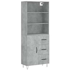 Skříň highboard betonově šedá 69,5x34x180 cm kompozitní dřevo - obrázek 2