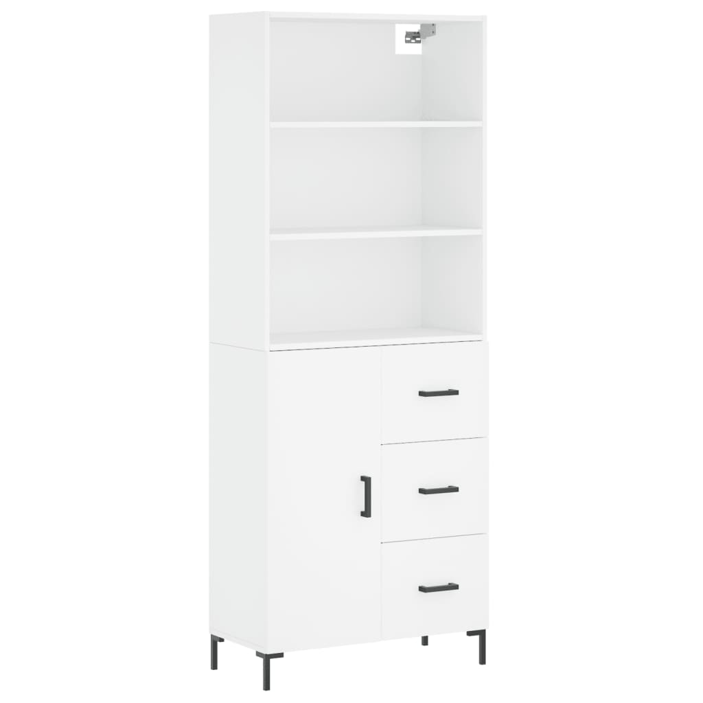 vidaXL Skříň highboard bílá 69,5 x 34 x 180 cm kompozitní dřevo