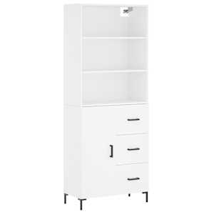 Skříň highboard bílá 69,5 x 34 x 180 cm kompozitní dřevo - obrázek 2