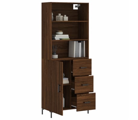 vidaXL Dulap &icirc;nalt, stejar maro, 69,5x34x180 cm, lemn compozit