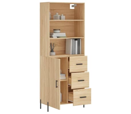vidaXL Dulap &icirc;nalt, stejar sonoma, 69,5x34x180 cm, lemn compozit