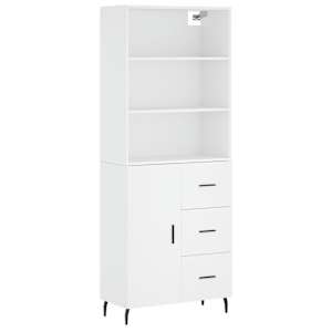 Skříň highboard bílá 69,5 x 34 x 180 cm kompozitní dřevo - obrázek 2