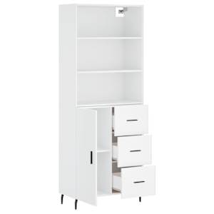 Skříň highboard bílá 69,5 x 34 x 180 cm kompozitní dřevo - obrázek 4