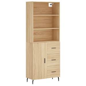Skříň highboard dub sonoma 69,5 x 34 x 180 cm kompozitní dřevo - obrázek 2