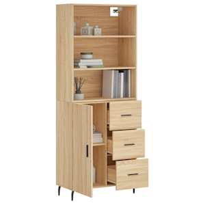 Skříň highboard dub sonoma 69,5 x 34 x 180 cm kompozitní dřevo - obrázek 3