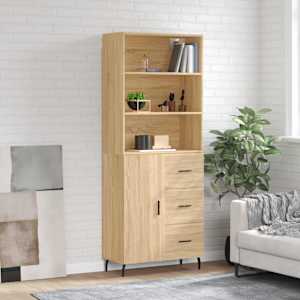Skříň highboard dub sonoma 69,5 x 34 x 180 cm kompozitní dřevo - obrázek 1