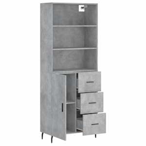 Skříň highboard betonově šedá 69,5x34x180 cm kompozitní dřevo - obrázek 4